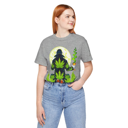 Luxury Gothic Cannabis Vampire T-Shirt - Premium Dark HIGH ROLLER Streetwear - Elevated Nocturnal 420 Fashion