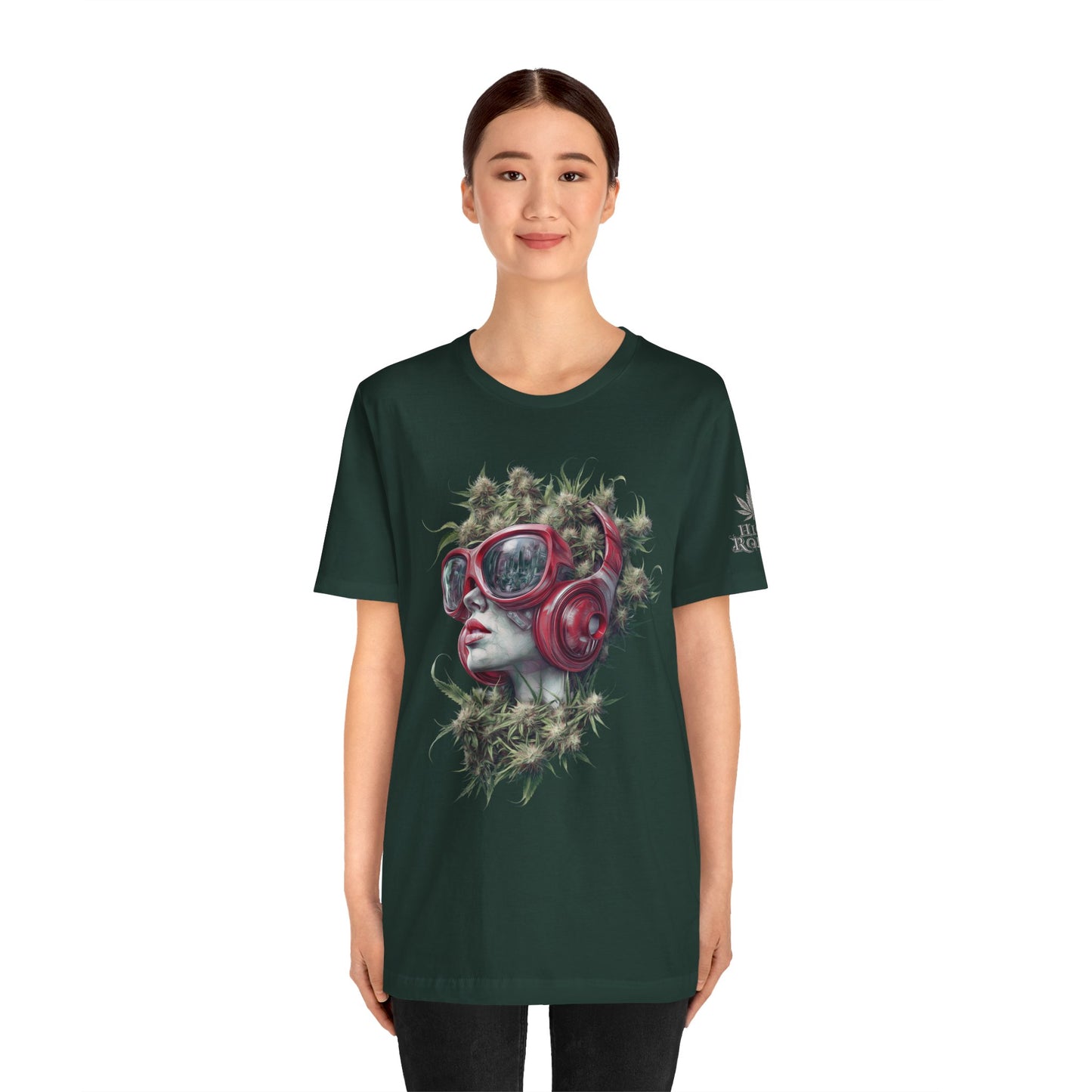 Vibes & Vision Tee - Premium Airlume Cotton Cannabis Culture Surreal Music Art