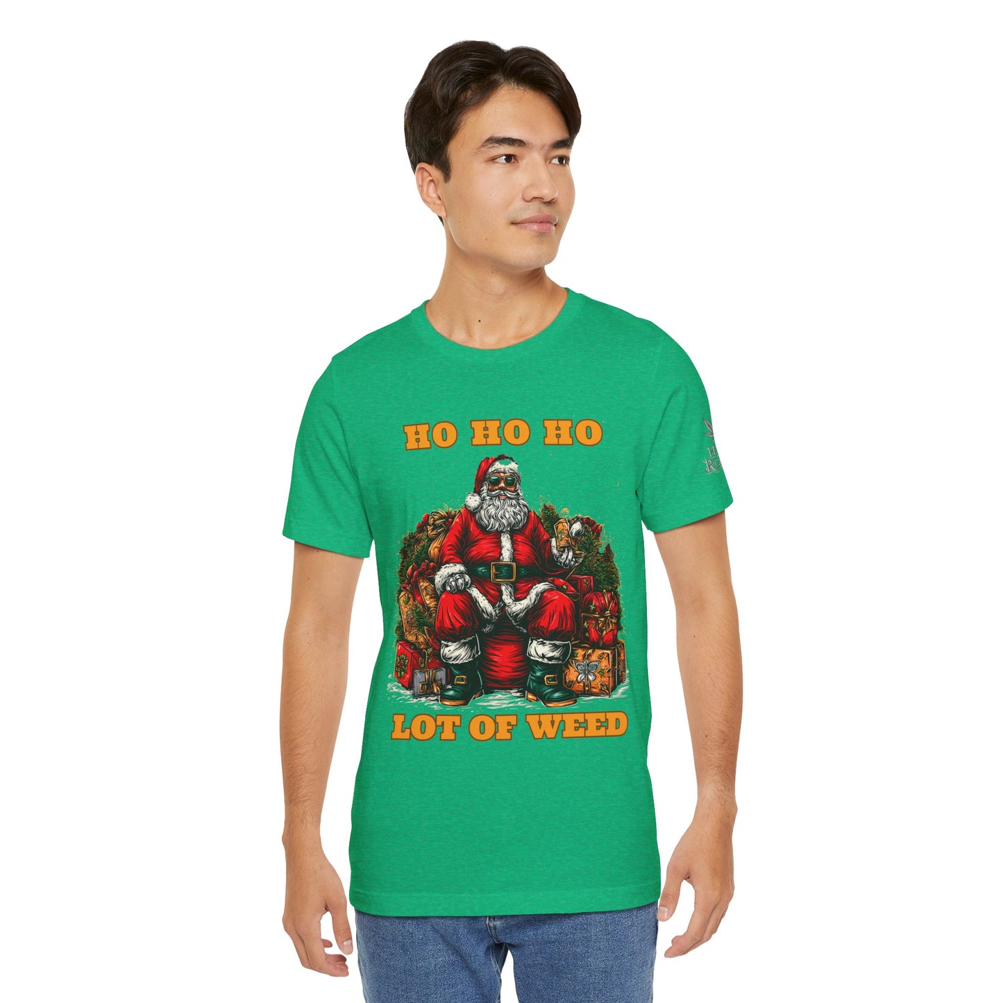Ho Ho Ho Lot Of Weed Premium Cannabis Christmas T-Shirt