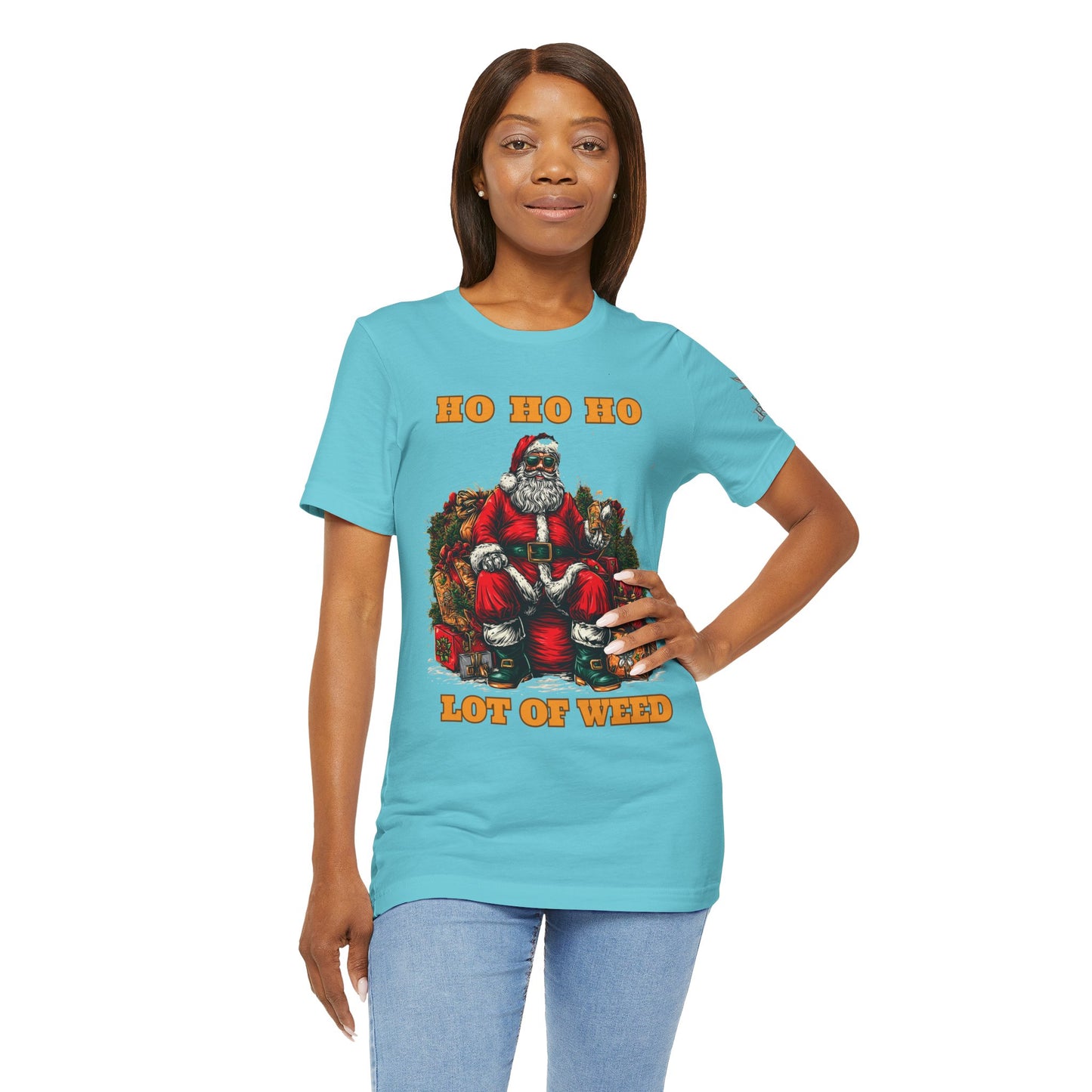 Ho Ho Ho Lot Of Weed Premium Cannabis Christmas T-Shirt