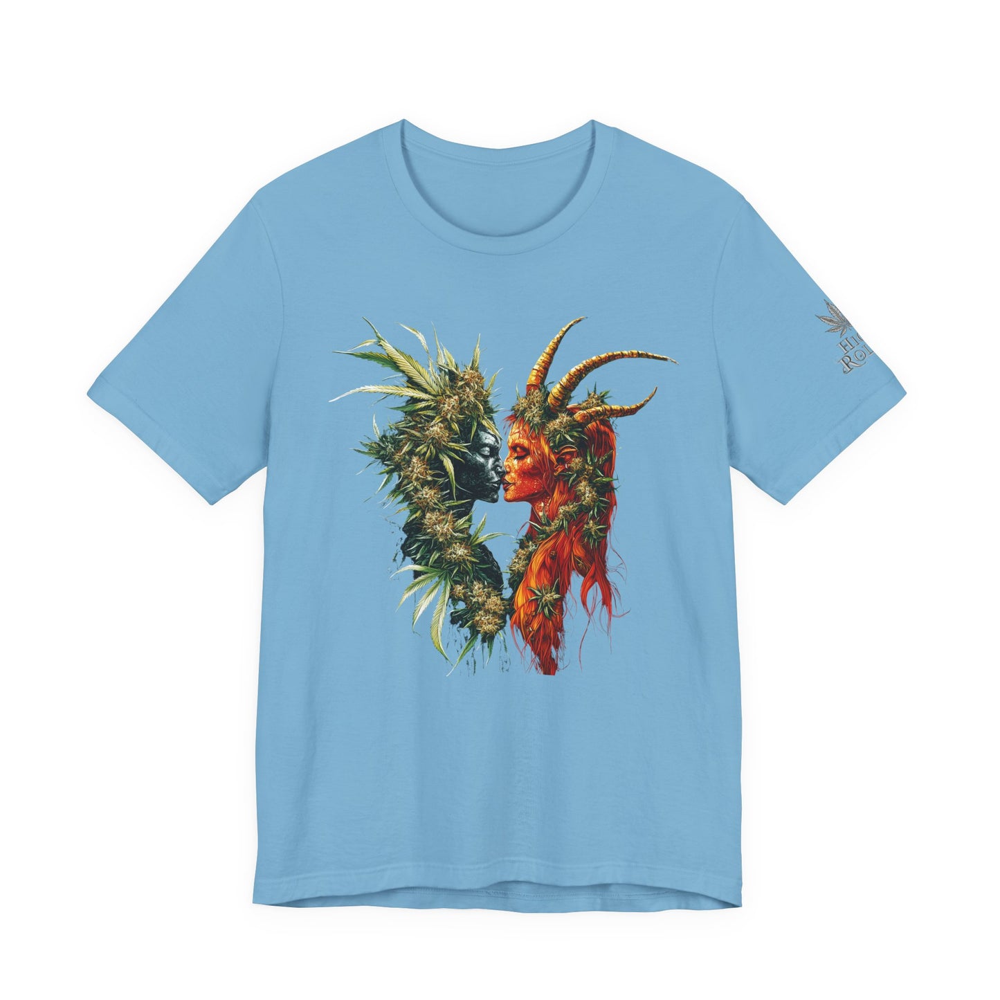 Sacred Union T-Shirt - Premium Airlume Cotton Cannabis Spirits Fantasy Art Tee