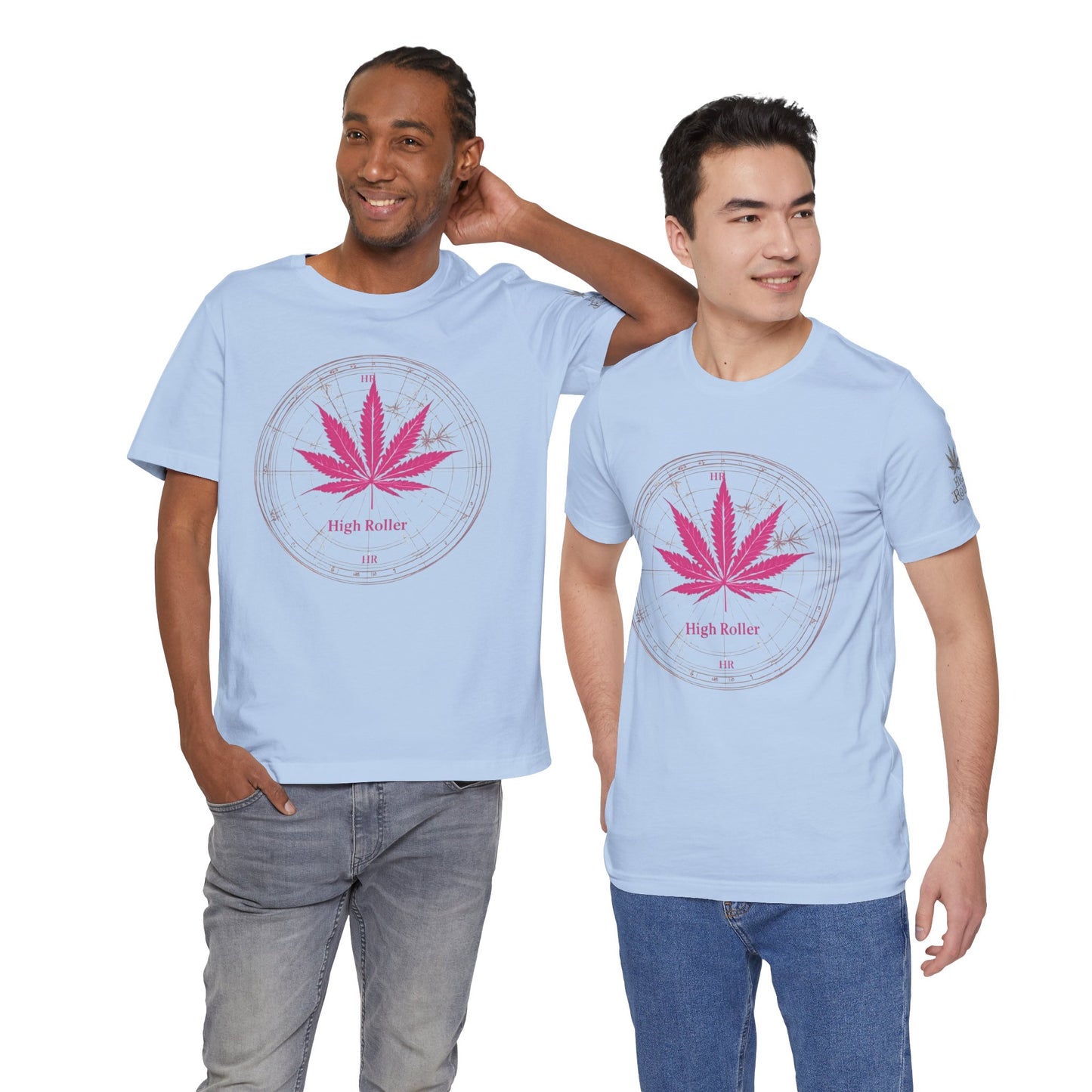 True North Tee - Premium Airlume Cotton Cannabis Culture Compass Navigation Art