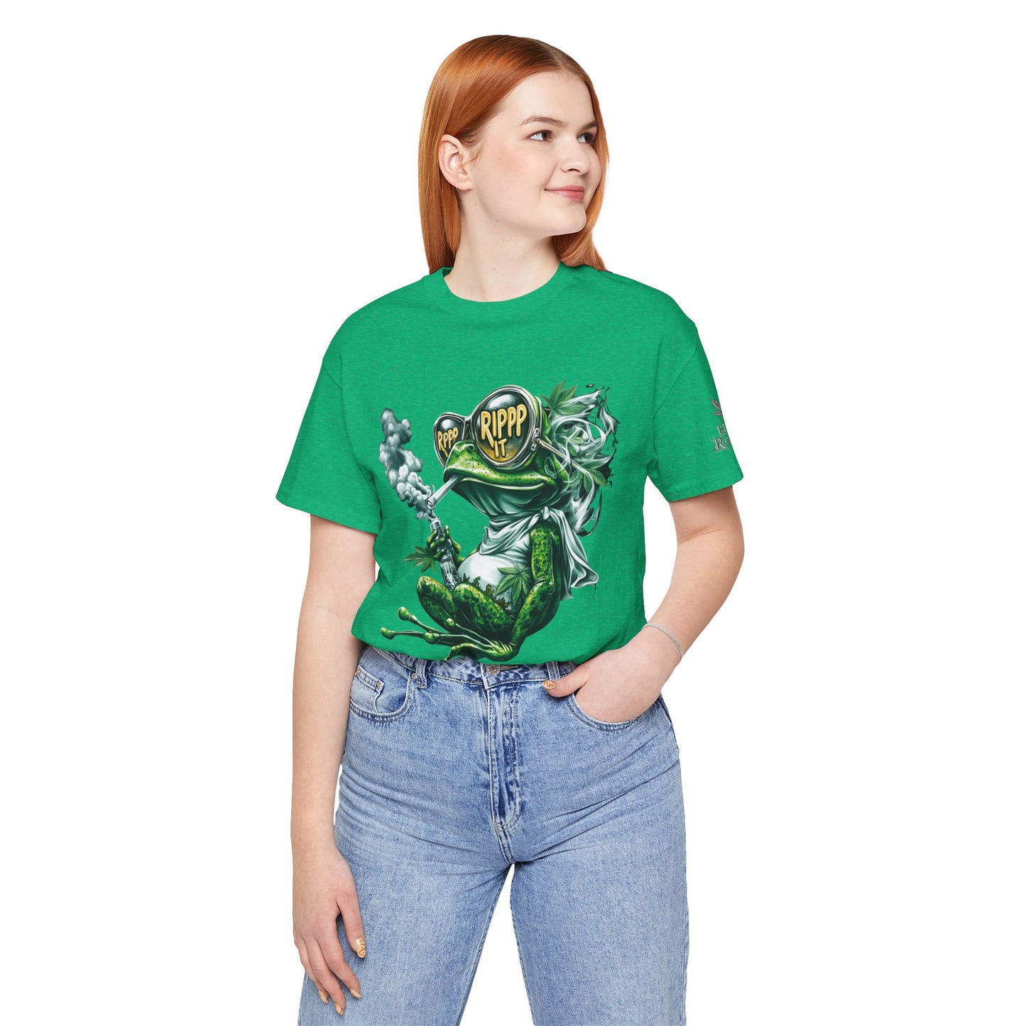 RIPPP IT Cosmic Frog Tee - Premium Airlume Cotton Cannabis Culture Streetwear