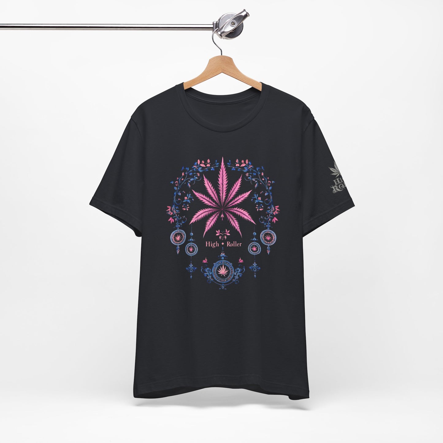 Bohemian Cannabis Mandala Tee - Floral Folk Art Design | High Roller