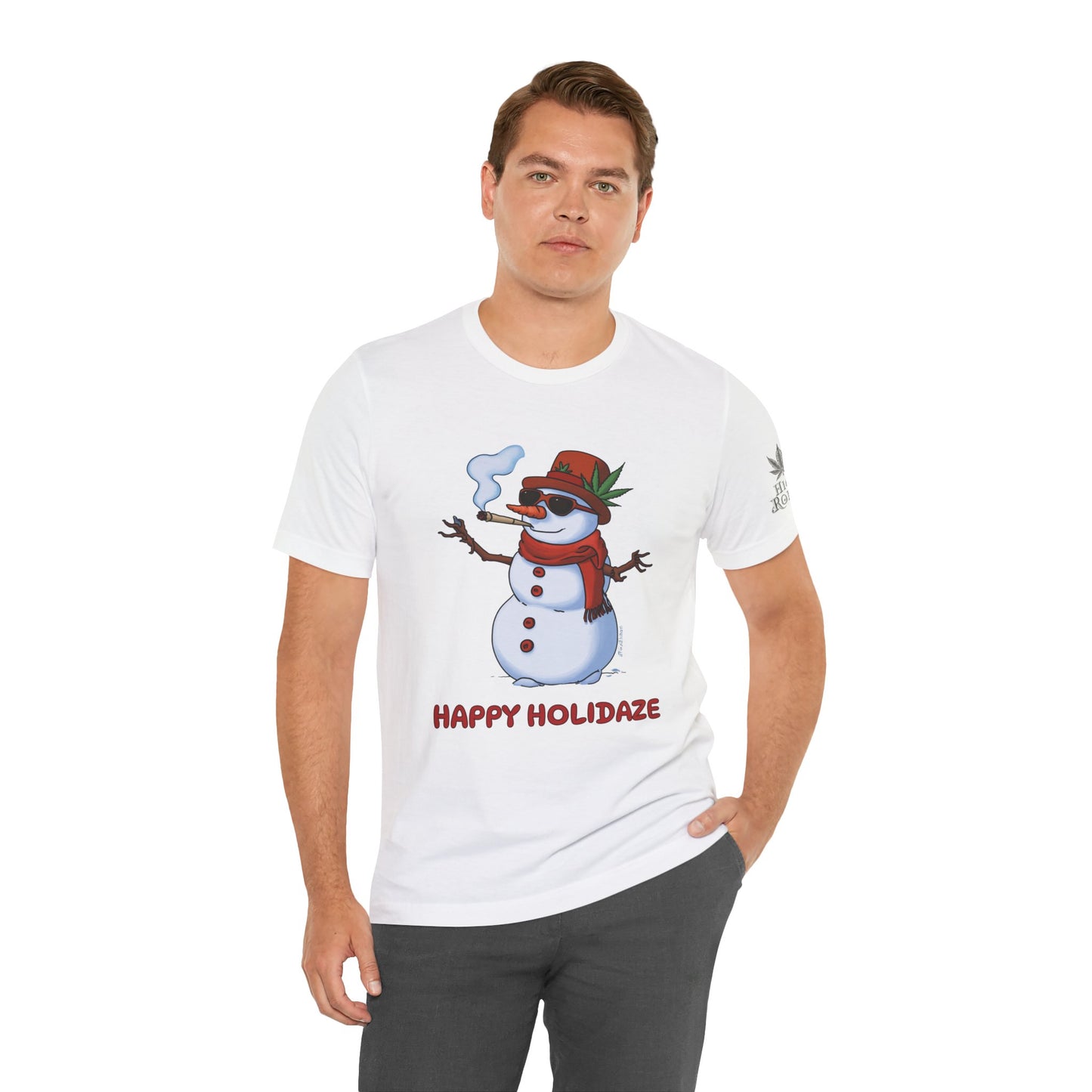 Happy Holidaze Premium Cannabis Christmas T-Shirt
