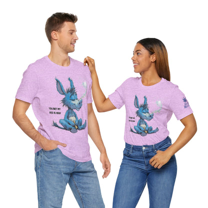 Blue Donkey Tee - Premium Airlume Cotton Cannabis Culture Humor Cartoon Art