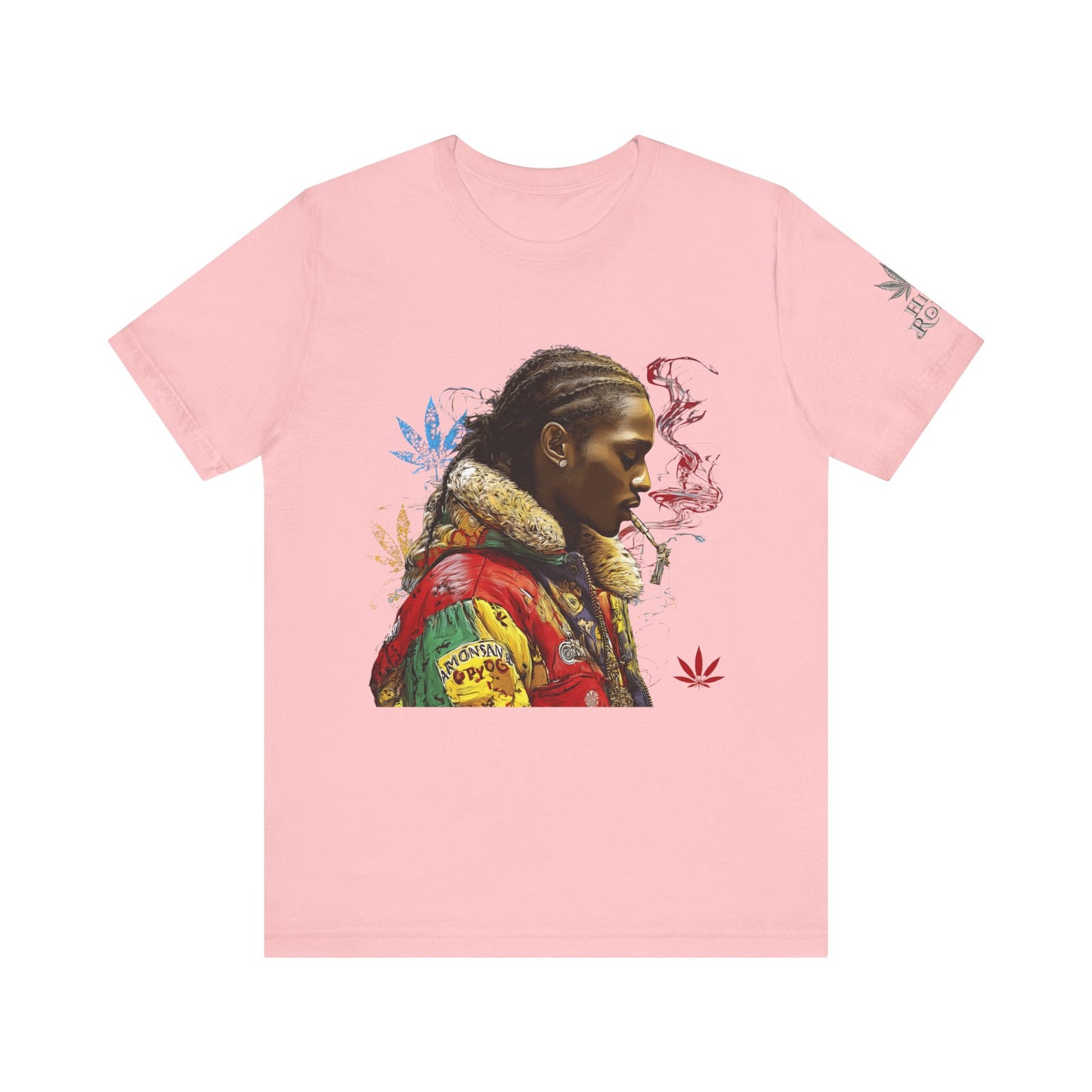 High Roller Profile Smoke Art Cannabis T-Shirt - Premium 420 Hip-Hop Portrait Street Culture Elevated Lifestyle Apparel