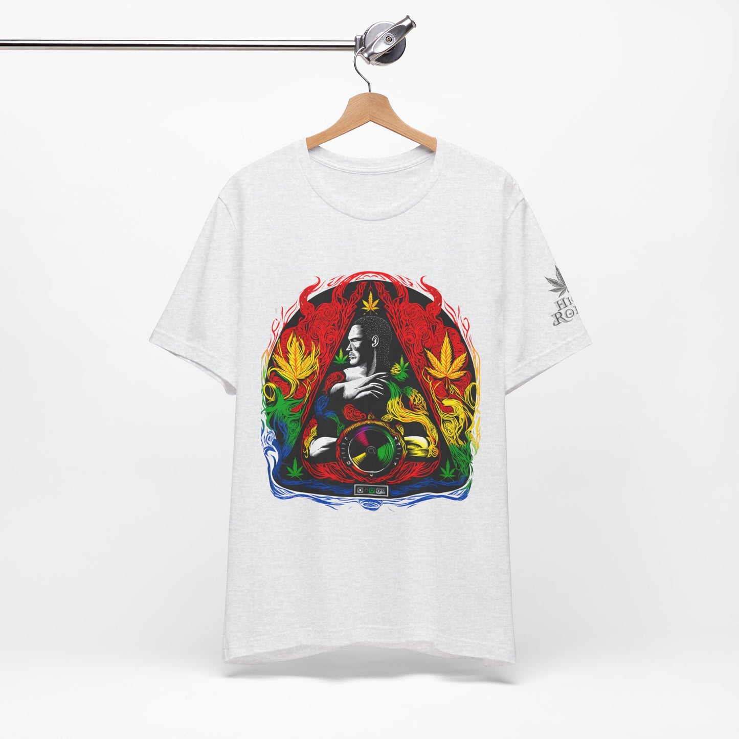 HIGH ROLLER Buddha Meditation Premium Cannabis Culture T-Shirt - Enlightenment Meets Electronic Music Luxury Streetwear