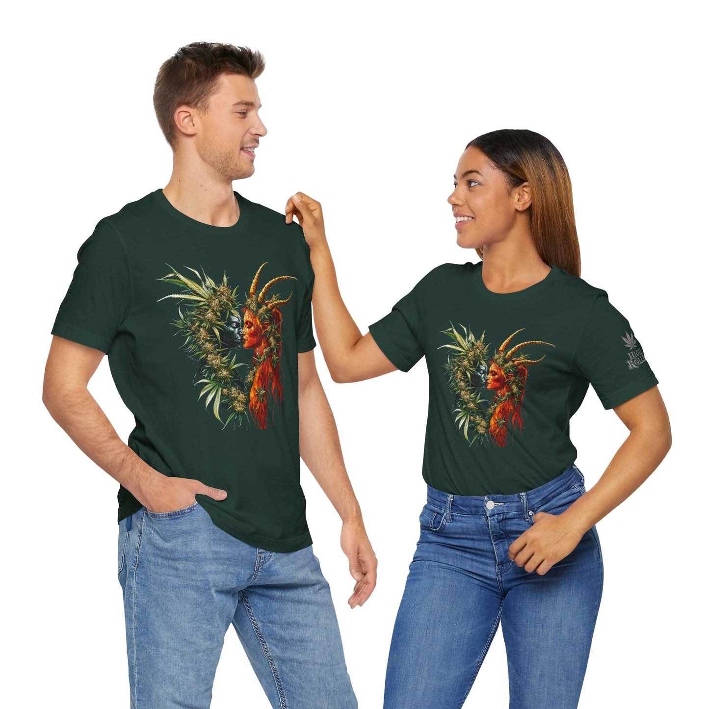 Sacred Union T-Shirt - Premium Airlume Cotton Cannabis Spirits Fantasy Art Tee
