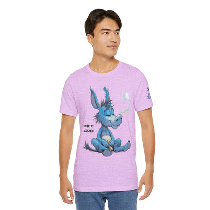 Blue Donkey Tee - Premium Airlume Cotton Cannabis Culture Humor Cartoon Art