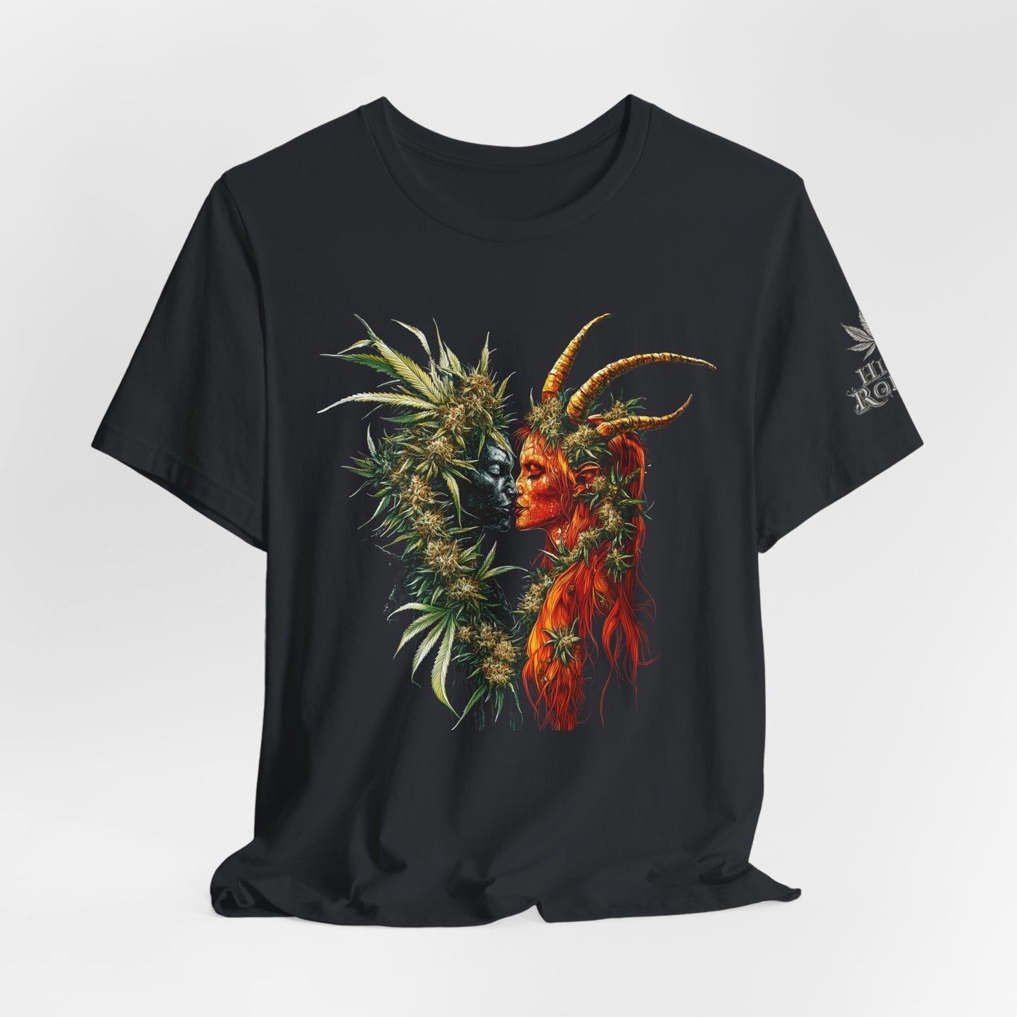 Sacred Union T-Shirt - Premium Airlume Cotton Cannabis Spirits Fantasy Art Tee