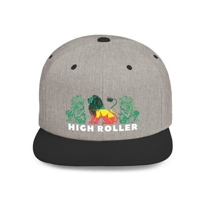 HIGH ROLLER Rastafarian Lion Snapback Cap