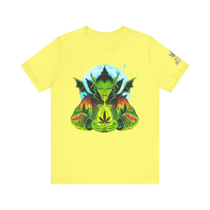 Mystic Dragon Guardian Cannabis Meditation T-Shirt - Premium Psychedelic 420 Apparel