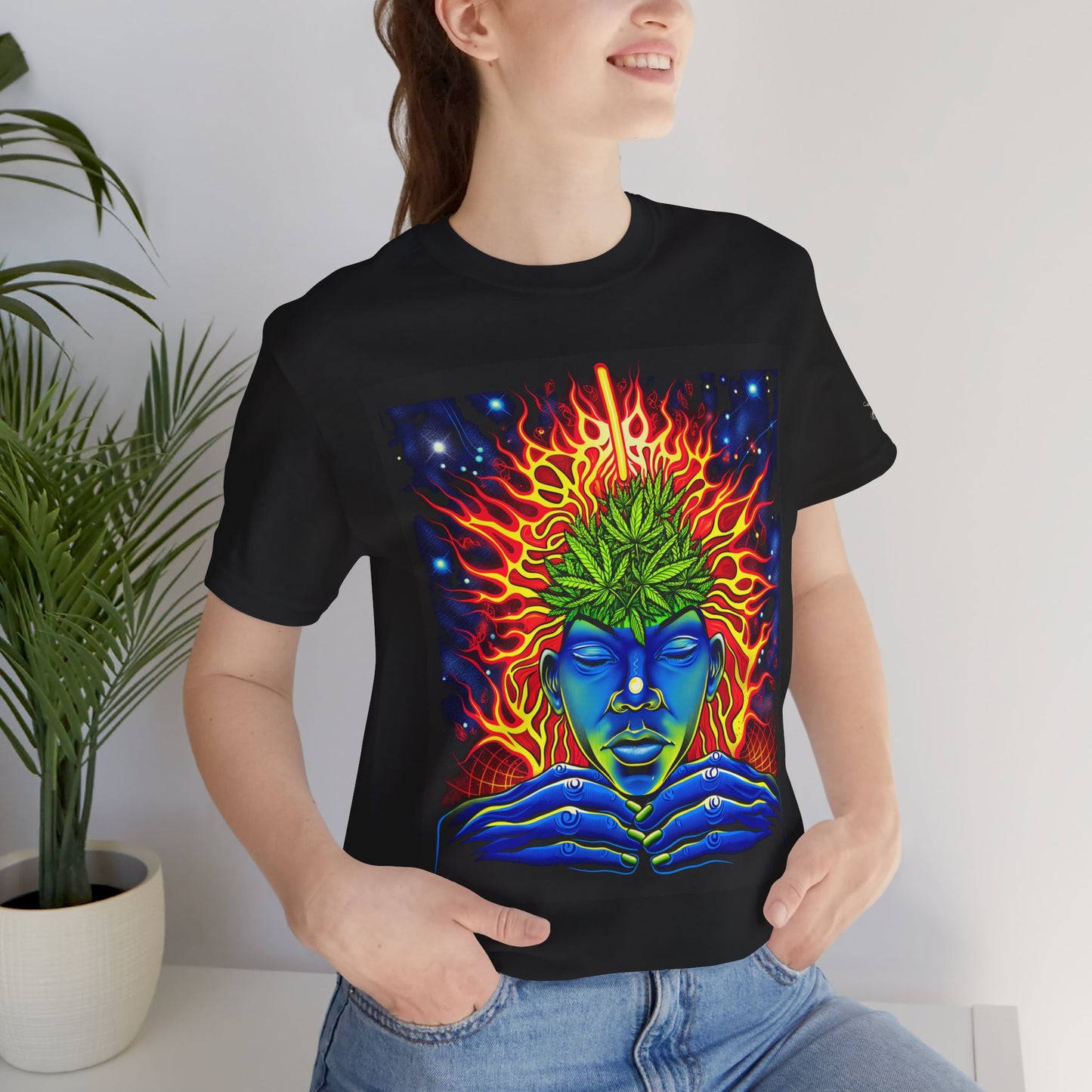 High Roller Third Eye Awakening Cannabis T-Shirt - Premium 420 Psychedelic Meditation Consciousness Expansion Spiritual Enlightenment Apparel
