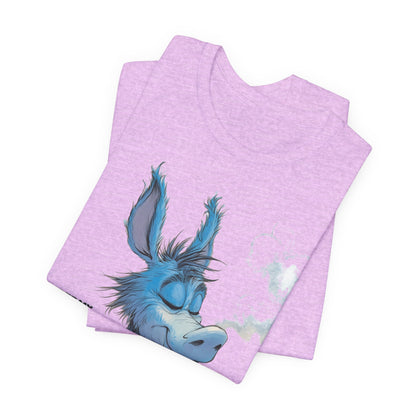 Blue Donkey Tee - Premium Airlume Cotton Cannabis Culture Humor Cartoon Art