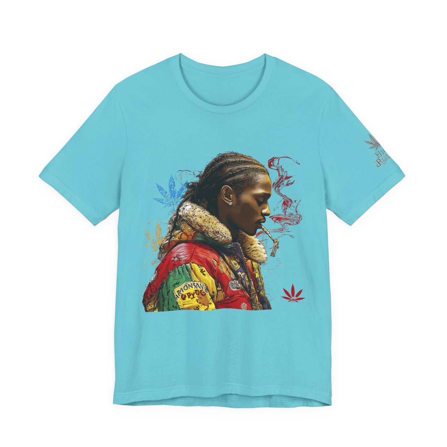 High Roller Profile Smoke Art Cannabis T-Shirt - Premium 420 Hip-Hop Portrait Street Culture Elevated Lifestyle Apparel