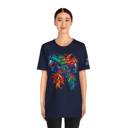 Spectrum Sisters T-Shirt - Premium Airlume Cotton Cannabis Rainbow Psychedelic Art Tee