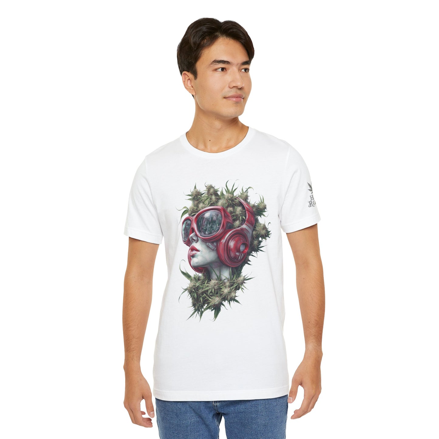 Vibes & Vision Tee - Premium Airlume Cotton Cannabis Culture Surreal Music Art