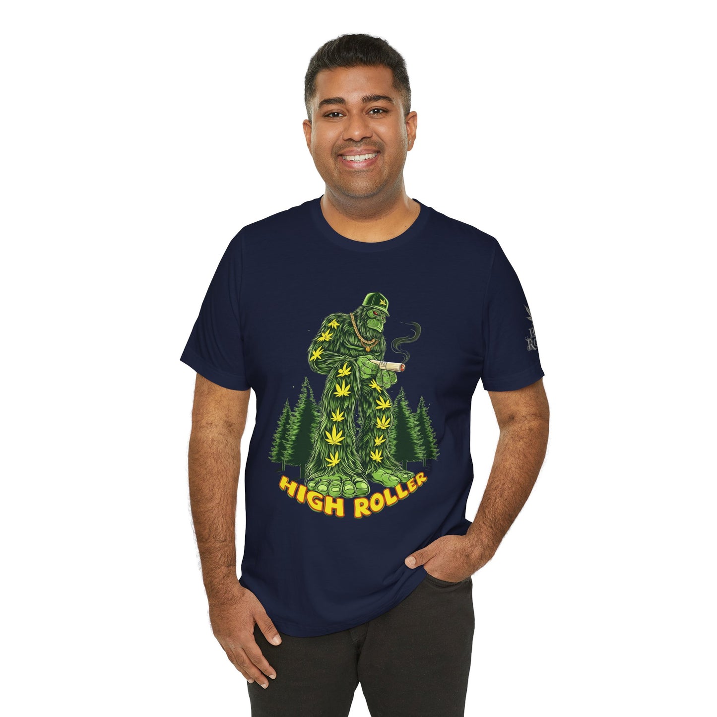 Cannabis Sasquatch Forest King T-Shirt - Premium Bigfoot 420 Lifestyle Apparel"