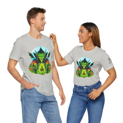 Mystic Dragon Guardian Cannabis Meditation T-Shirt - Premium Psychedelic 420 Apparel
