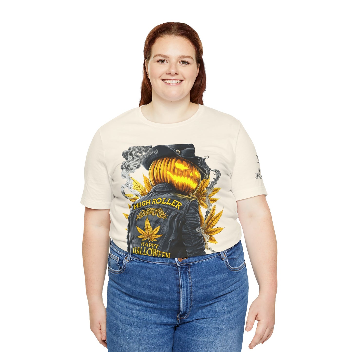 Halloween Witch Rider Cannabis T-Shirt - Premium Spooky 420 Biker Edition Apparel