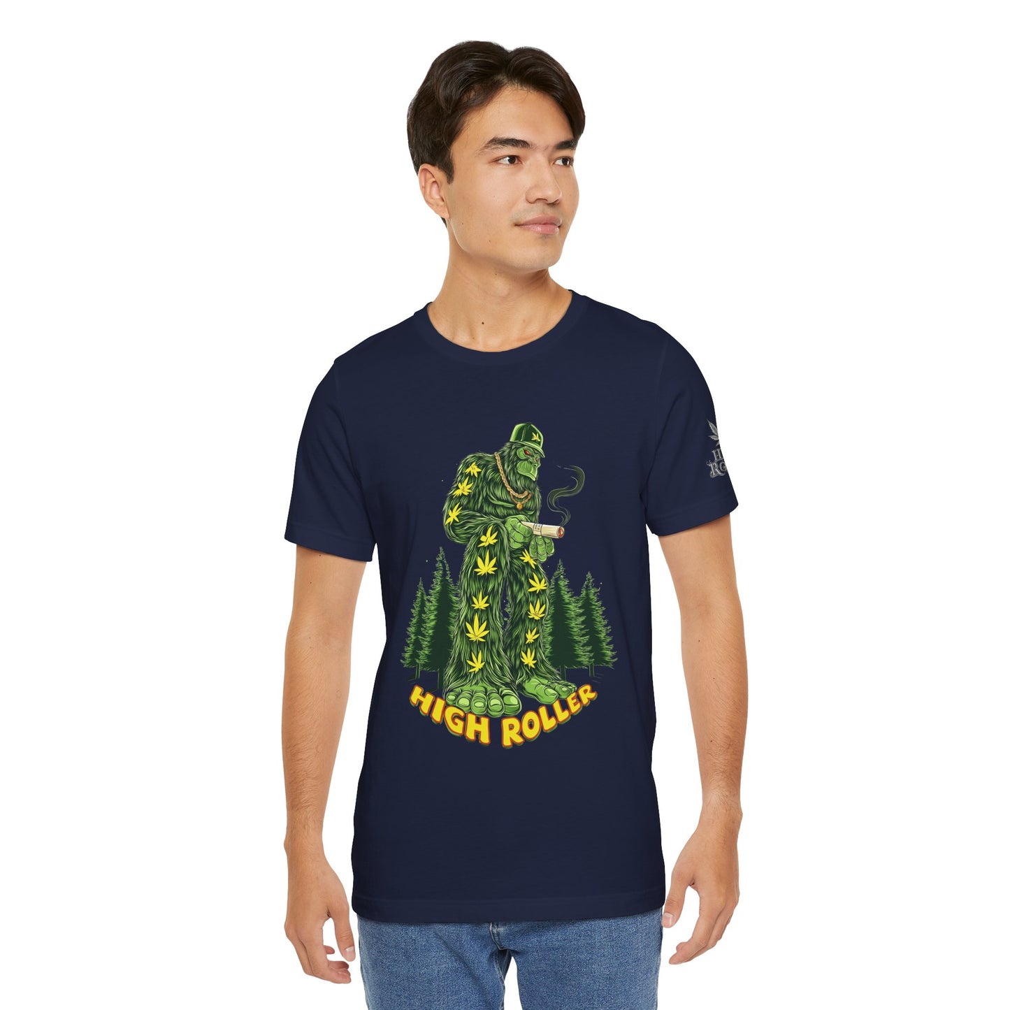 Cannabis Sasquatch Forest King T-Shirt - Premium Bigfoot 420 Lifestyle Apparel"