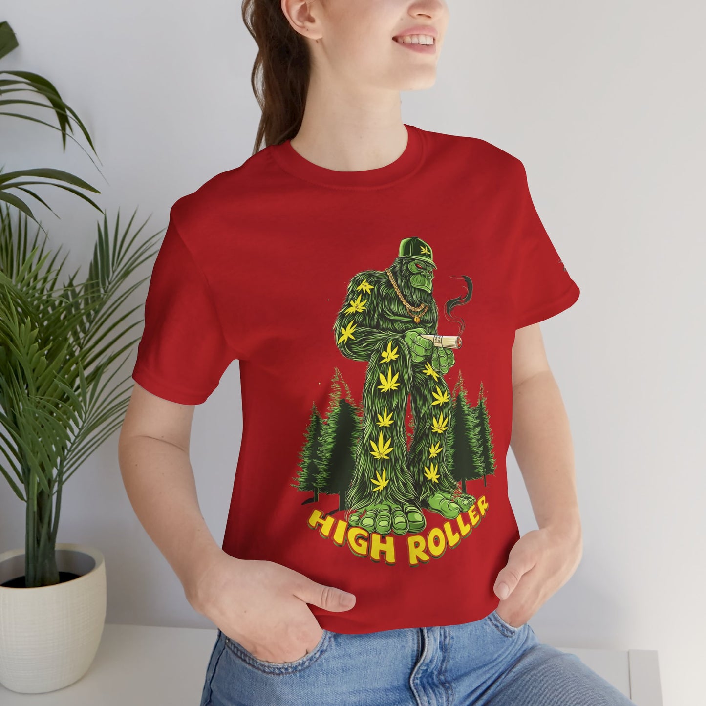 Cannabis Sasquatch Forest King T-Shirt - Premium Bigfoot 420 Lifestyle Apparel"