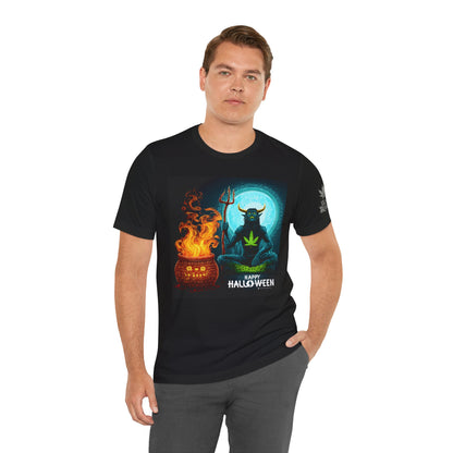 Demon Meditation HIGH ROLLER Halloween Cannabis T-Shirt - Premium Underworld Guardian Portal Master 420 Apparel