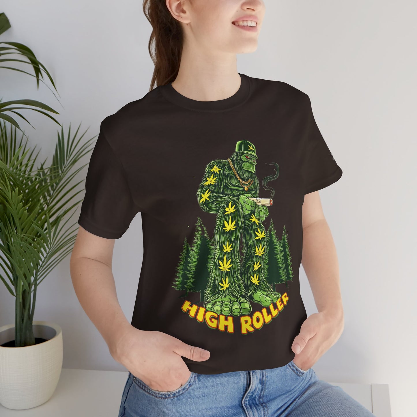 Cannabis Sasquatch Forest King T-Shirt - Premium Bigfoot 420 Lifestyle Apparel"