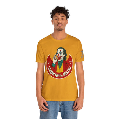 High Roller Villain T-Shirt - Premium Airlume Cotton Cannabis Joker Badge Art Tee