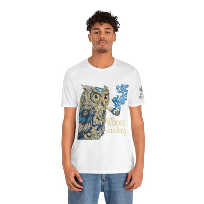 Baroque Owl Tee - Premium Airlume Cotton Cannabis Culture Ornate Bird Art