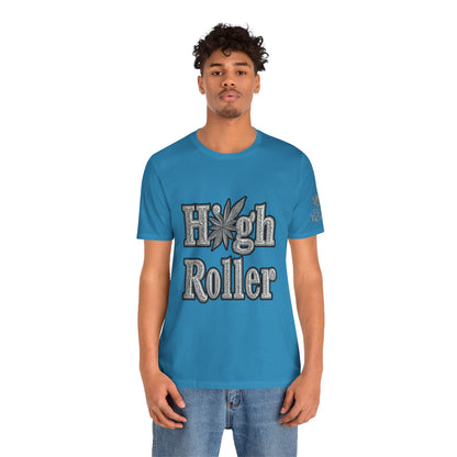 High Roller Classic Tee - Premium Airlume Cotton Cannabis Culture Ornate Typography Art