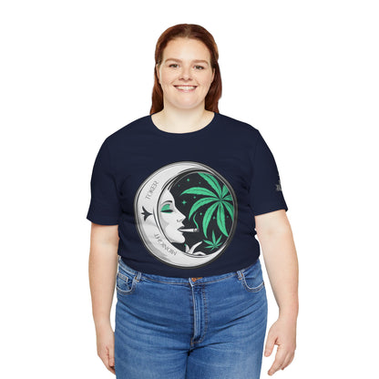 Toker Girl Coin Tee - Vintage Cannabis Portrait Art Design | High Roller