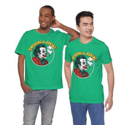 Smoking & Joking T-Shirt - Premium Airlume Cotton Cannabis Villain Pop Art Tee