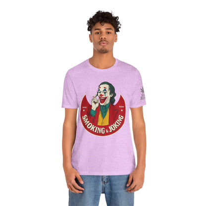 High Roller Villain T-Shirt - Premium Airlume Cotton Cannabis Joker Badge Art Tee