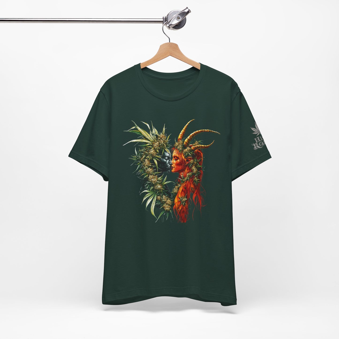 Sacred Union T-Shirt - Premium Airlume Cotton Cannabis Spirits Fantasy Art Tee