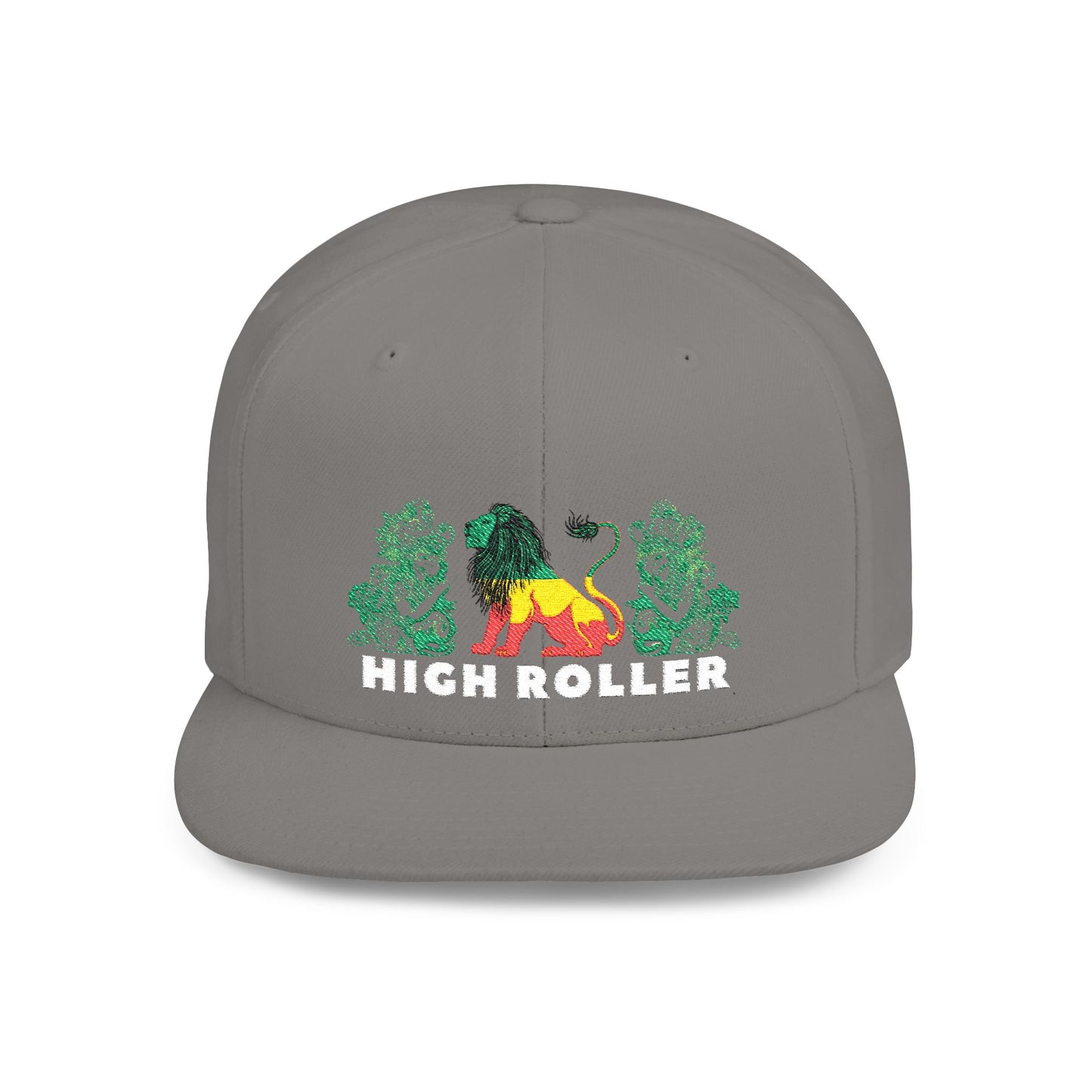 HIGH ROLLER Rastafarian Lion Snapback Cap