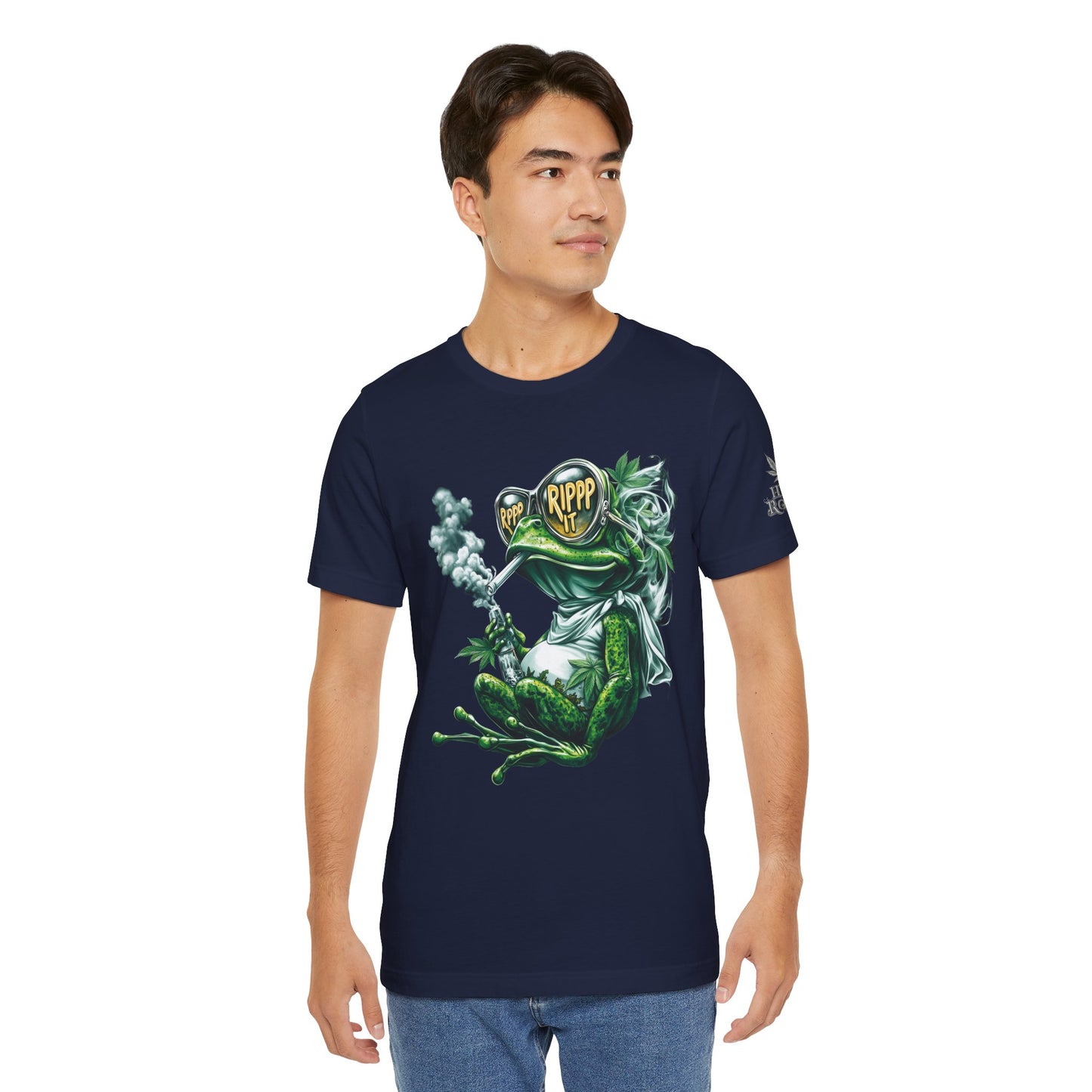 RIPPP IT Cosmic Frog Tee - Premium Airlume Cotton Cannabis Culture Streetwear