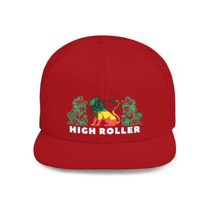 HIGH ROLLER Rastafarian Lion Snapback Cap
