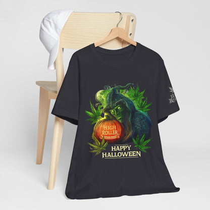 Cannabis Witch's Brew Halloween T-Shirt - Premium Spooky 420 Black Edition Apparel"