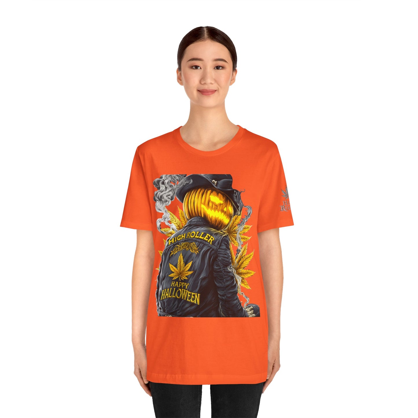 Halloween Witch Rider Cannabis T-Shirt - Premium Spooky 420 Biker Edition Apparel