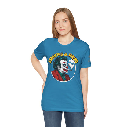 Smoking & Joking T-Shirt - Premium Airlume Cotton Cannabis Villain Pop Art Tee