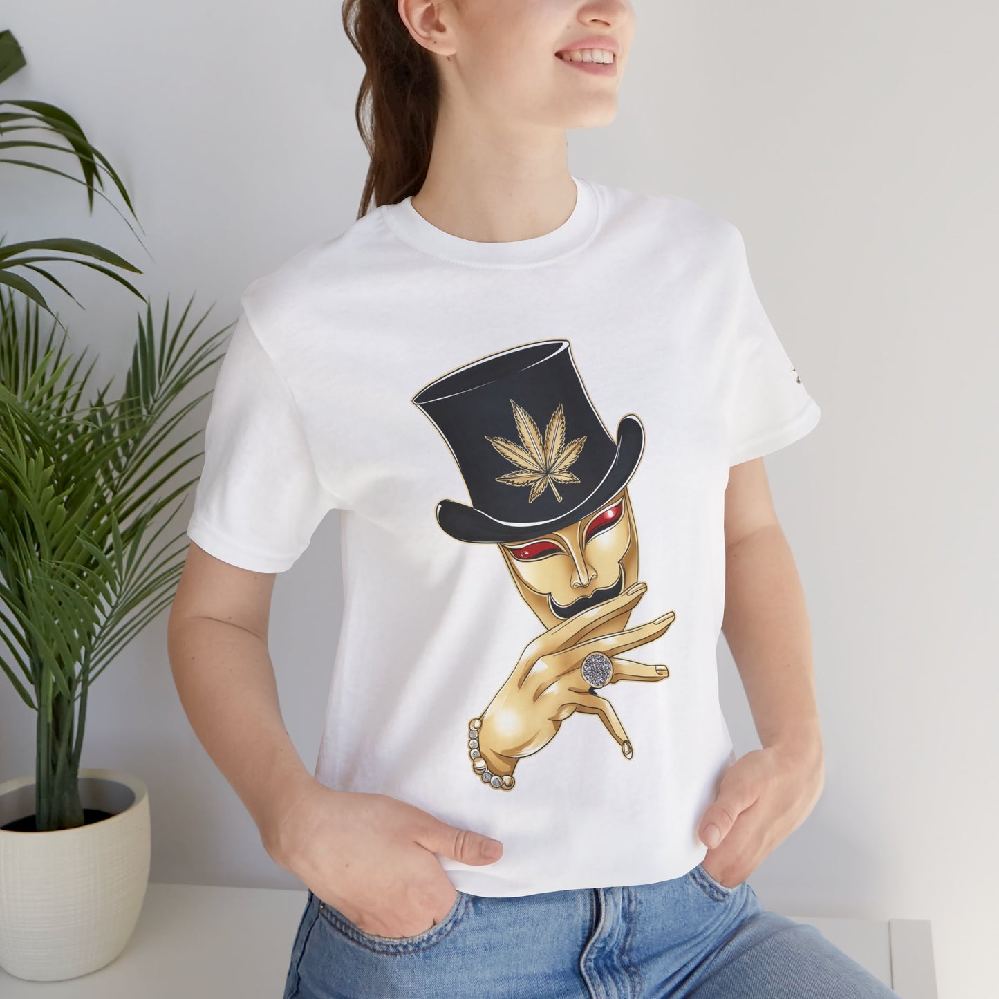 Golden Touch T-Shirt - Premium Airlume Cotton Cannabis Luxury Boss Art Tee