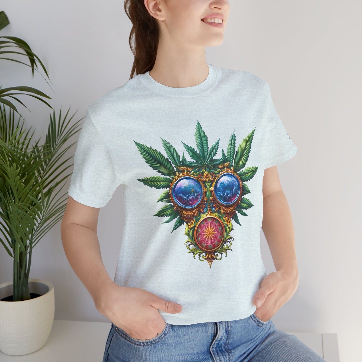 Third Eye Vision T-Shirt - Premium Airlume Cotton Cannabis Kaleidoscope Art Tee