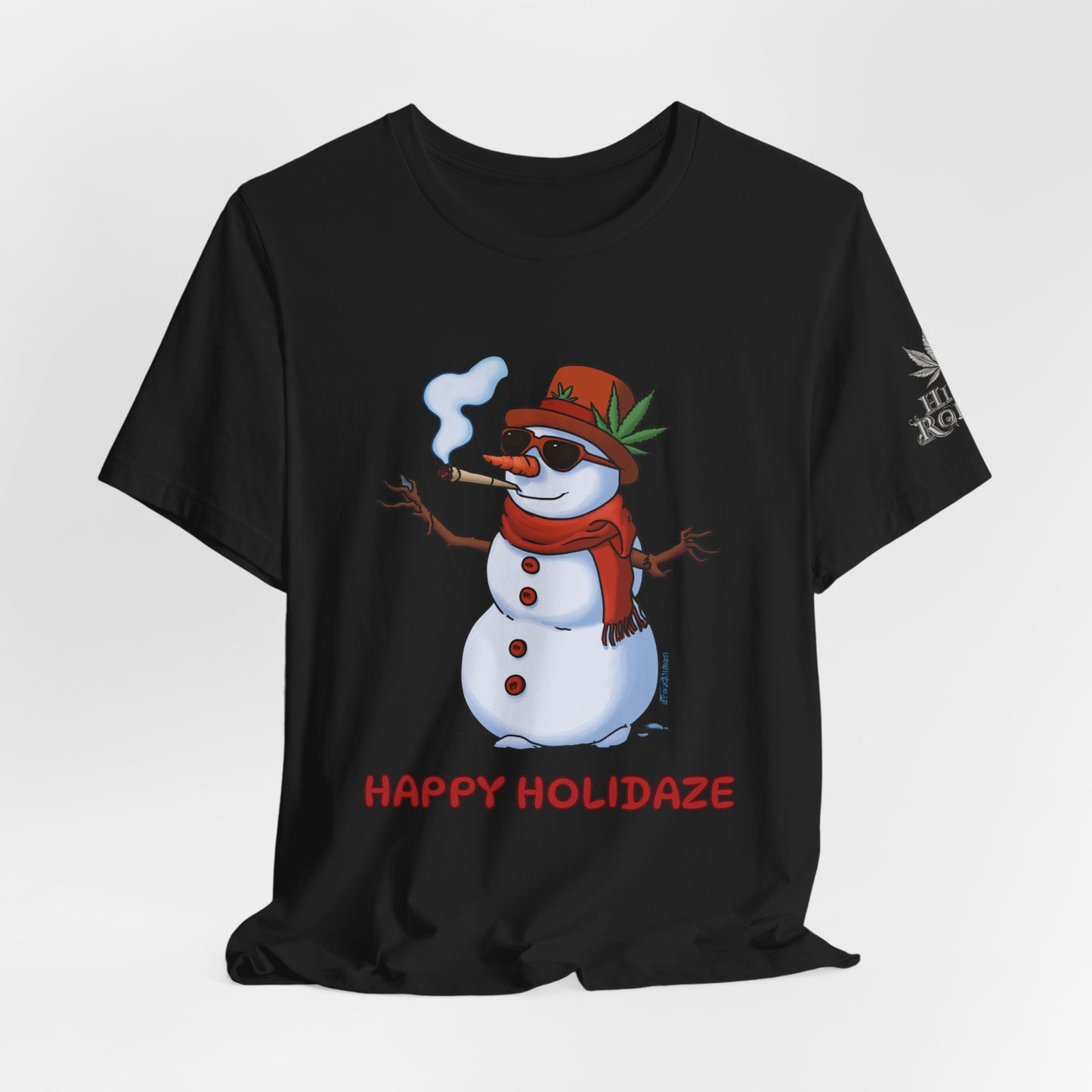 Happy Holidaze Premium Cannabis Christmas T-Shirt