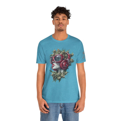 Vibes & Vision Tee - Premium Airlume Cotton Cannabis Culture Surreal Music Art