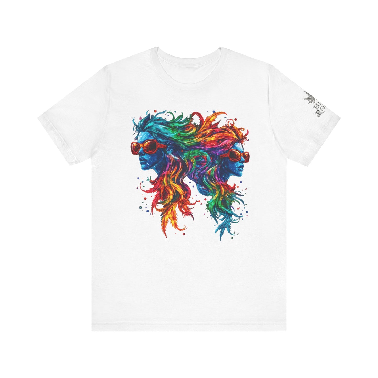 Spectrum Sisters T-Shirt - Premium Airlume Cotton Cannabis Rainbow Psychedelic Art Tee