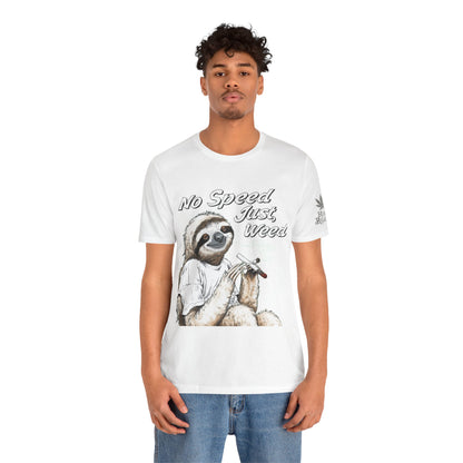 Slow Motion Tee - Premium Airlume Cotton Cannabis Culture Sloth Humor Art