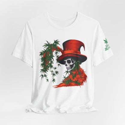 Top Hat Skull Tee - Premium Airlume Cotton Cannabis Culture Victorian Gothic Art