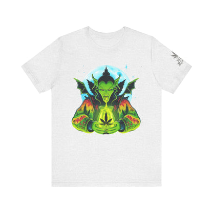 Mystic Dragon Guardian Cannabis Meditation T-Shirt - Premium Psychedelic 420 Apparel